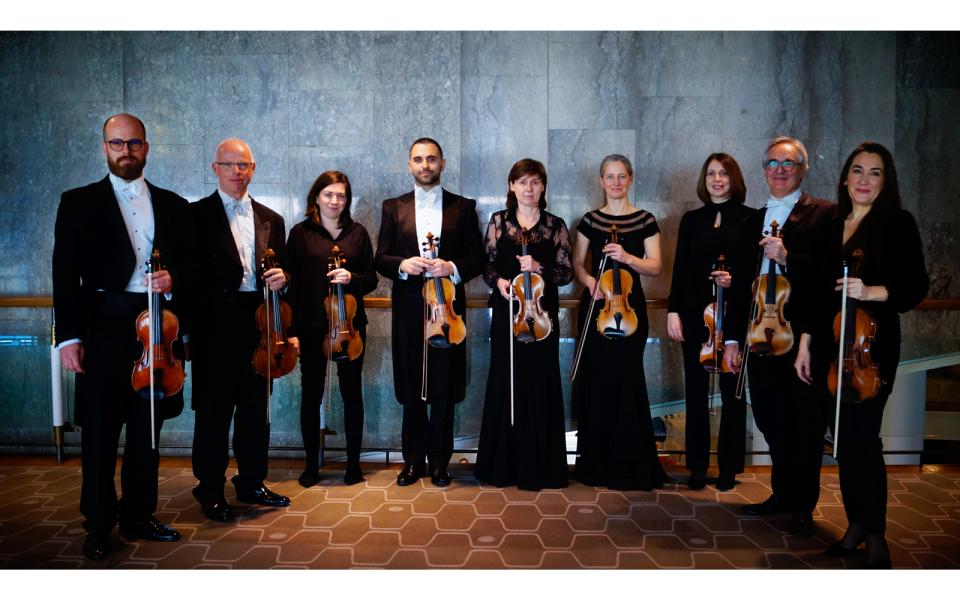 220929 Second Violin Section credit Sanjeet Riat Members of the Philharmonia Second Violin Section