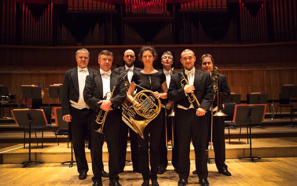 Philharmonia Brass Section on the Royal Festival Hall Stage